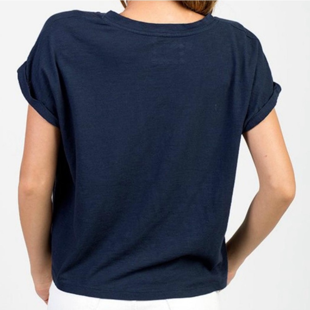 SOL ANGELES NAVY BLUE MOJITOS ROLLED COTTON TEE SIZE: LARGE - Picture 8 of 9